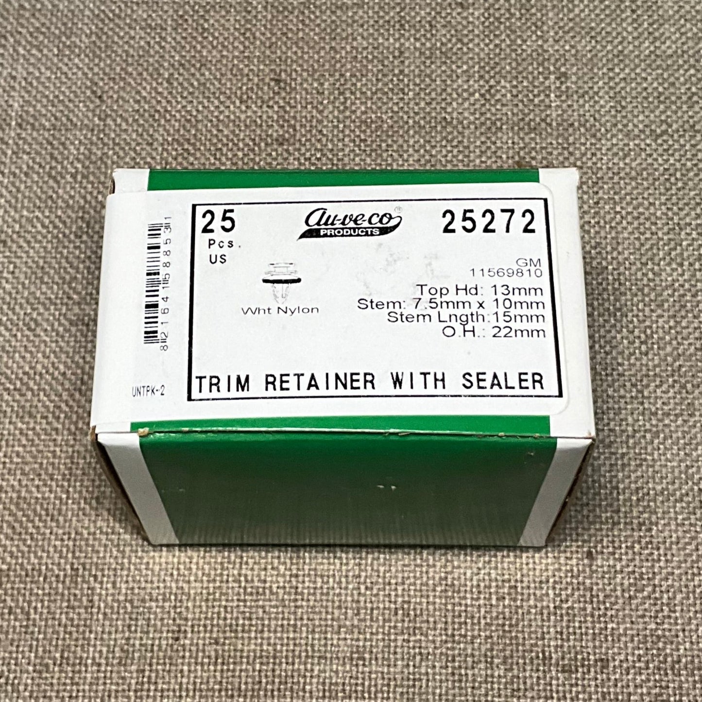 25 Door Trim Retainers with Sealer Auveco 25272 GM OEM : 11569810