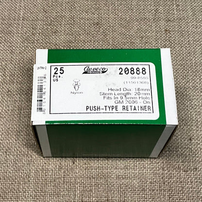 25 Fender Bumper & Wheel Retainers Auveco 20888 GM: 11561368 & Chry: 6508712AA