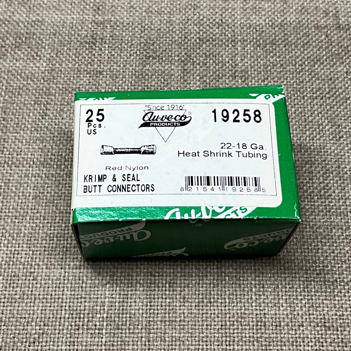 25 Krimp and Seal Heat Shrinking Tubing Auveco 19258, 22 - 18 Gauge Wire Range