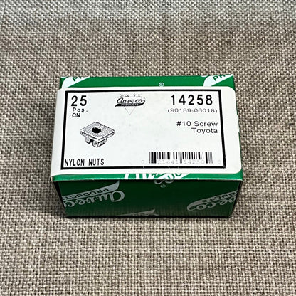 25 Nylon Nuts Auveco 14258 Toyota Car Truck Automobiles OEM : 90189-06018 Black