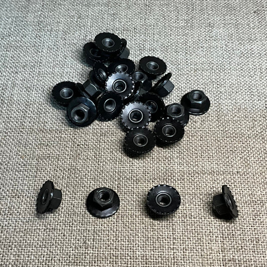 25 Pc Auveco 12596  Free Spinning Washer Nut M6-1.0 6mm  O.D. 19 mm Hex 11 mm
