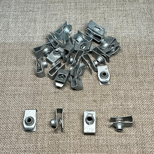 25-Auveco 12666 Extruded "U" Nuts (Foldover Nuts) GM: 11500663 Ford: N623344-S2
