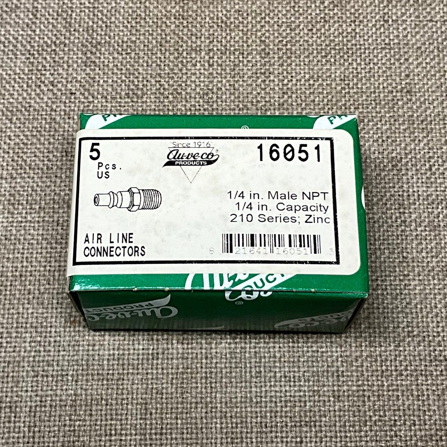 5 Air Line Couplings - Connectors 210 Series Auveco 16051 Automobile Universal