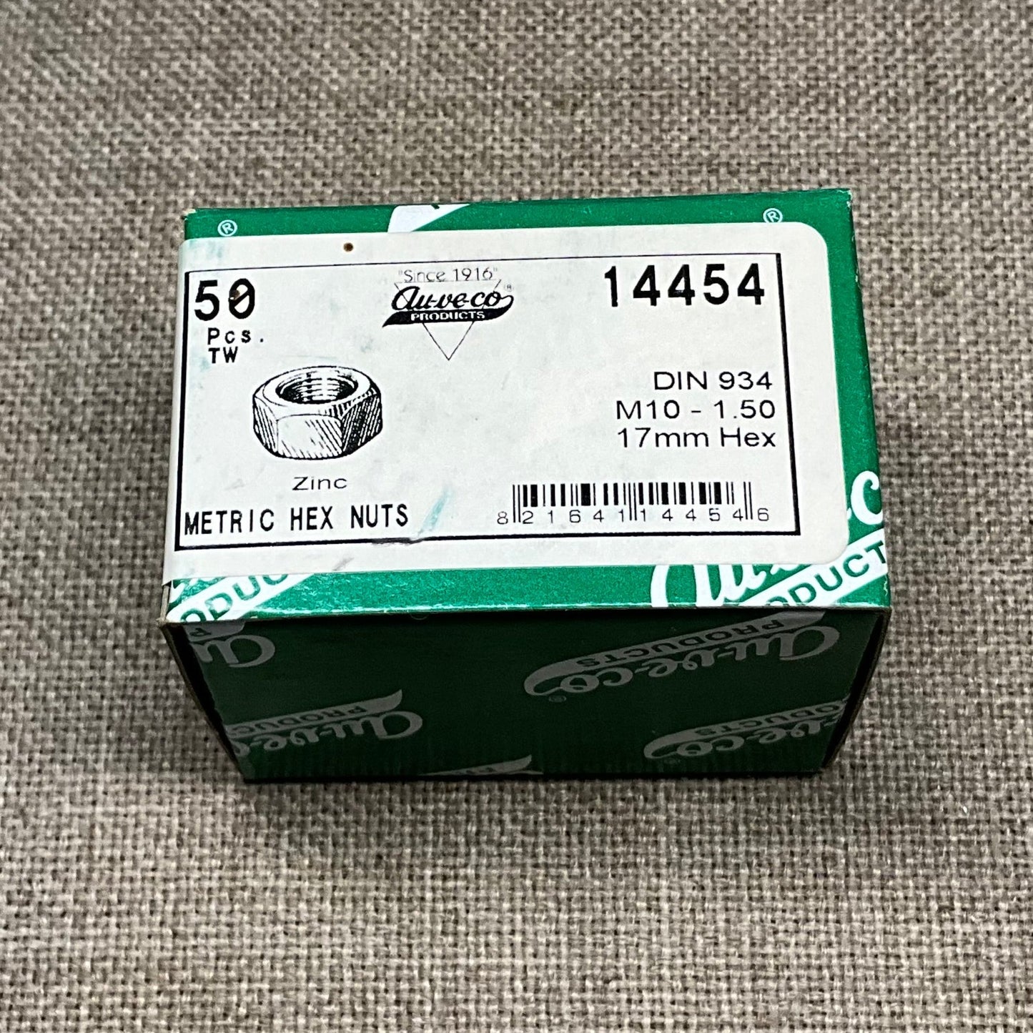 50 Regular Pitch Metric Hex Nuts Auveco 14454 General Use  Car Truck ATV SUV