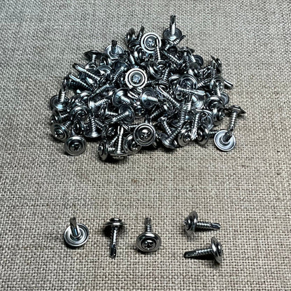 Auveco 11450 Chrome Tapping Screw #8-18 X 3/4" Phillips Oval SEMS TEK Qty 100