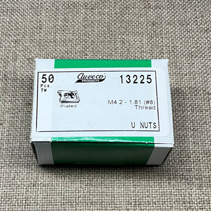 AUVECO 13225 U Nut M4.2 - 1.81  (#8 ) Screw Thread Size 50 Pcs.