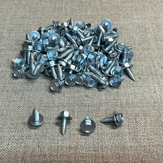 Auveco 2604 #14 X 3/4" Hex Head Sems Tapping Screws Zinc 100 Pcs.