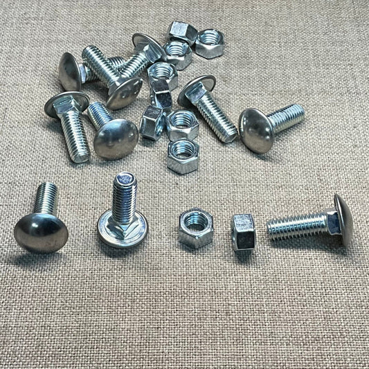 Auveco 3102 10 PC 1/2-13 X 1-1/2  S.S. Cap Zinc Bumper Bolts w/Nuts Made in USA