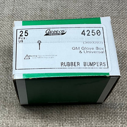 Auveco 4250 Glove Box Door Rubber Bumpers For GMM 3693292 - Box of 25