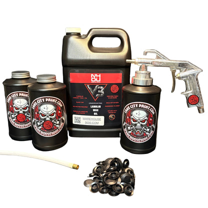 Complete NHOUV3 Semi-Pro Undercoating Gun - Straight Wand Kit (3 B Quart Bottles)