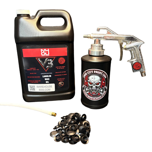 NHOU V3 Semi-Pro Undercoating Gun - Straight Wand Kit (1 B Quart Bottle)