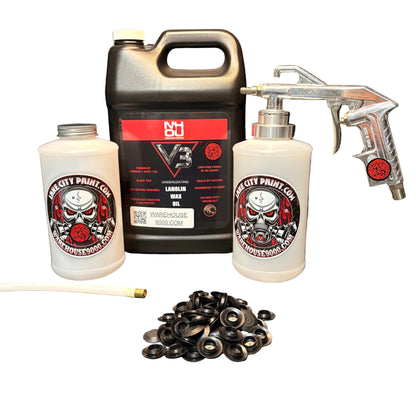 NHOUV3 Semi-Pro Undercoating Gun - Straight Wand Kit (2 W Quart Bottles)