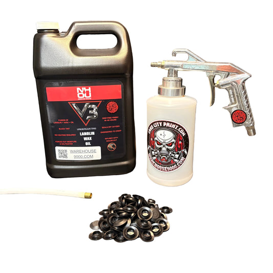 NHOU V3 Semi-Pro Undercoating Gun - Straight Wand Kit (1 W Quart Bottle)