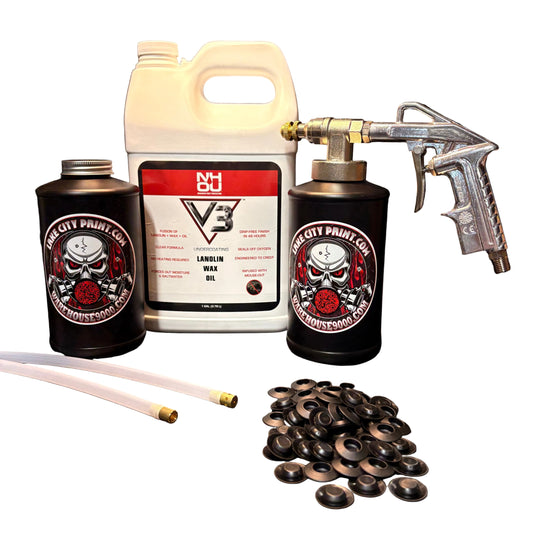 NHOU V3 CLEAR Pro Undercoating Gun – 2 Wand Kit (2 B Quart Bottles)