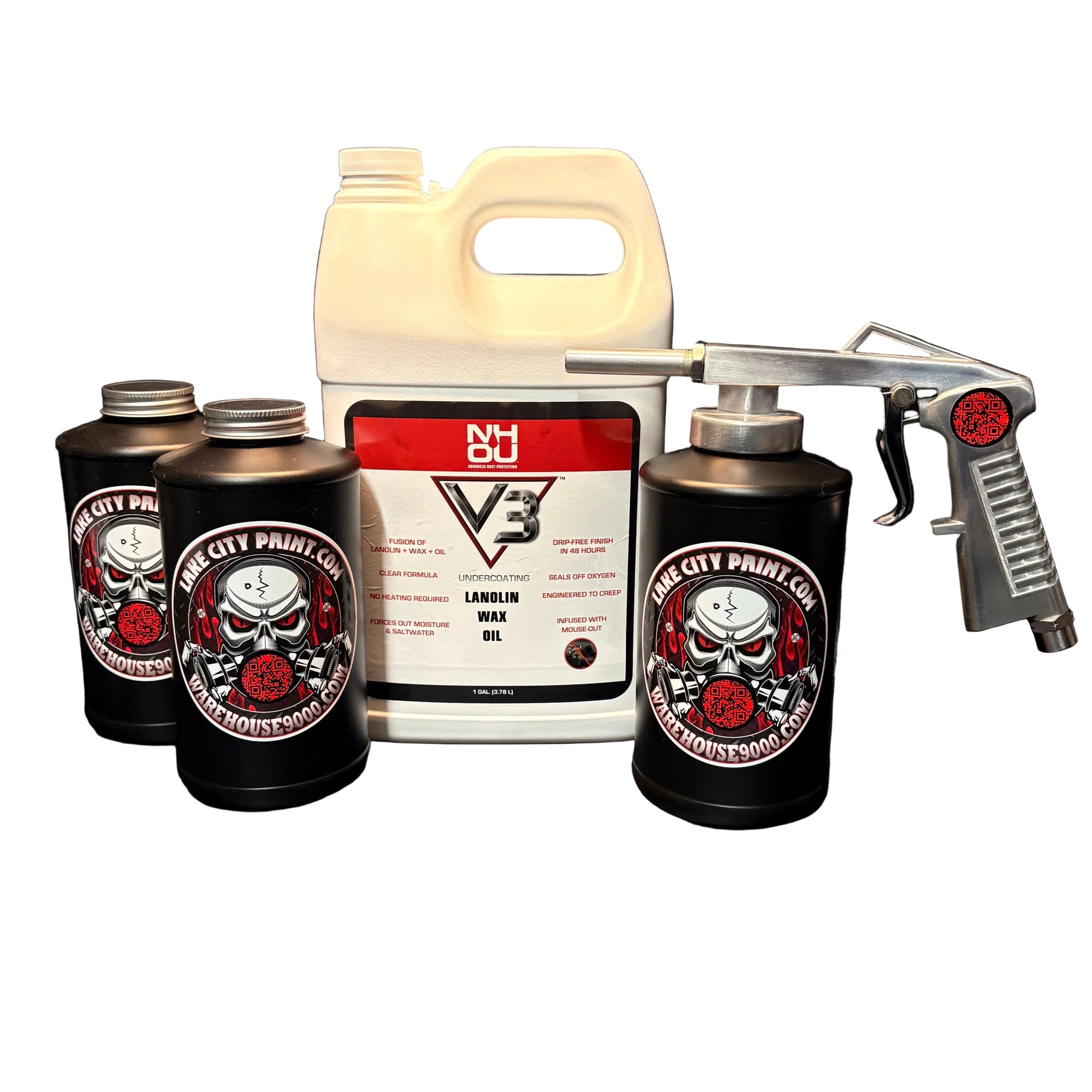 astro economy undercoating spray gun with bottle and rust protection fluid for automotive undercoating application
