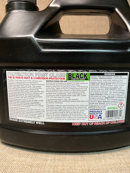 " BLACK "  PFC 1- GALLON Rust Proofing Undercoating  Made in the USA !