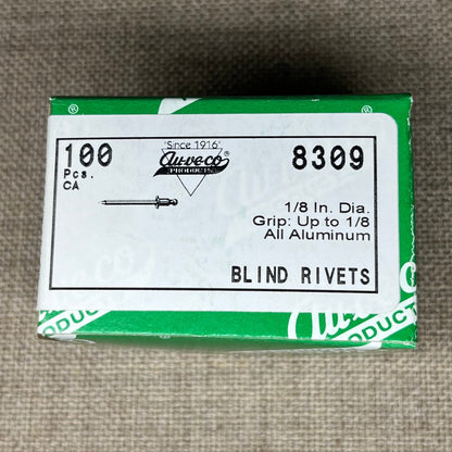 100 Alum. Blind Rivets Auveco 8309 Similar to POP : AD42ABS & Marson : AB4-2A