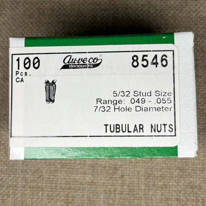 100 Auveco 8546 Tubular Nut (Barrel Clips)