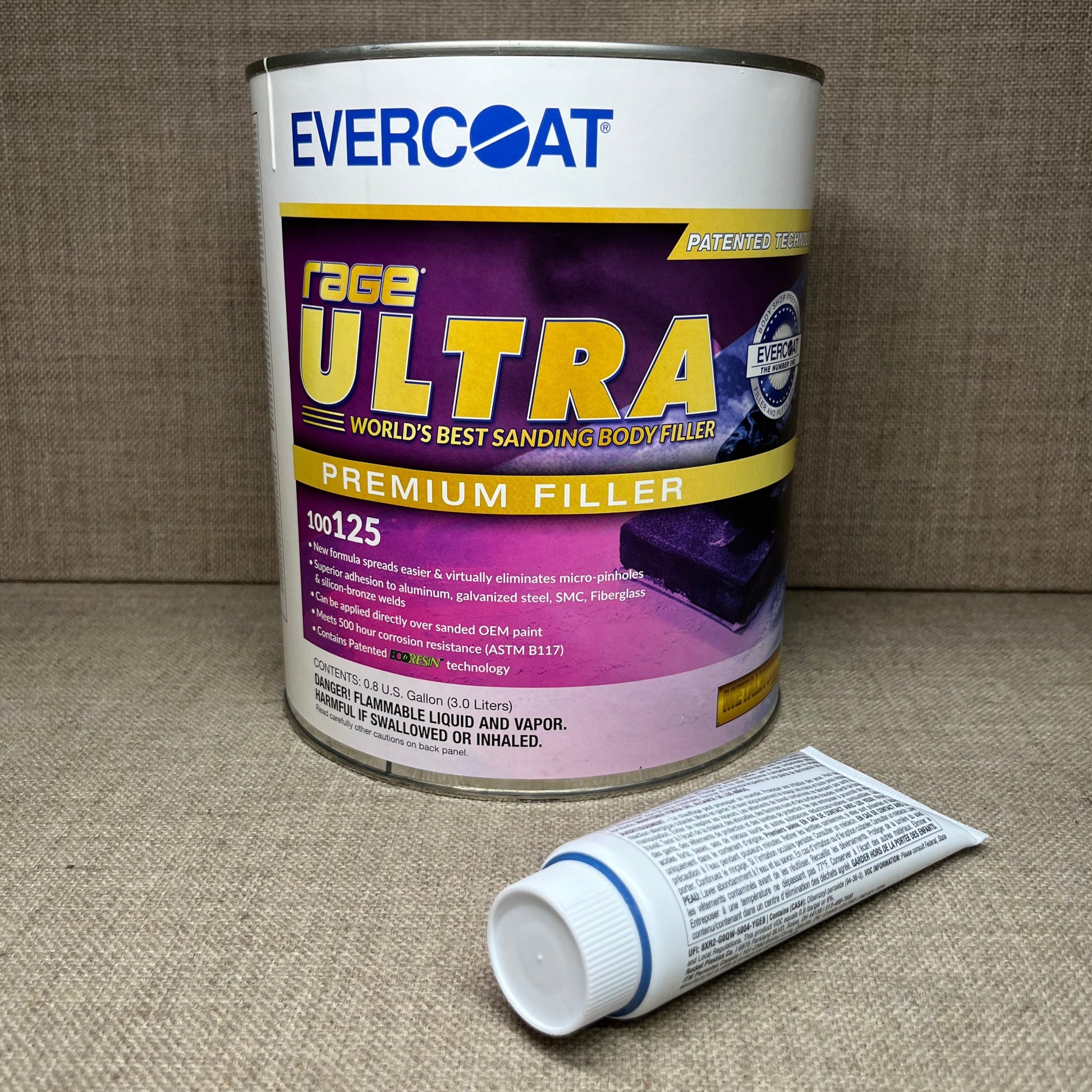 Evercoat Rage Ultra Body Filler (128 Fl. oz) with Hardener (100125