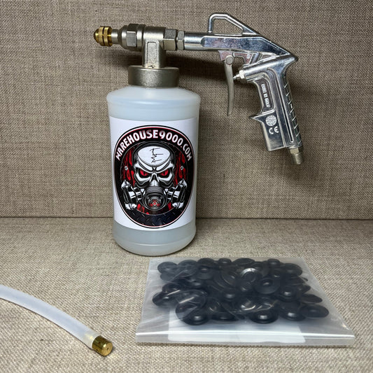 Pro Undercoating Spray Gun, 360* Spray Wand, 1 Quart Bottle, and 50 Rust Plugs