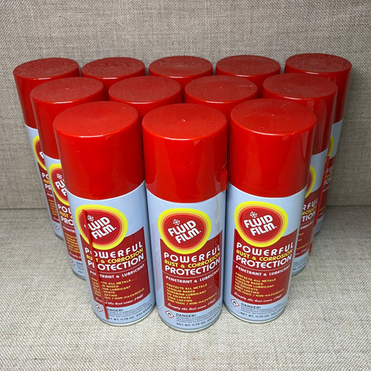 12 Fluid Film Undercoating Aerosols 11.75oz,  Lubricating Rust Preventative, USA