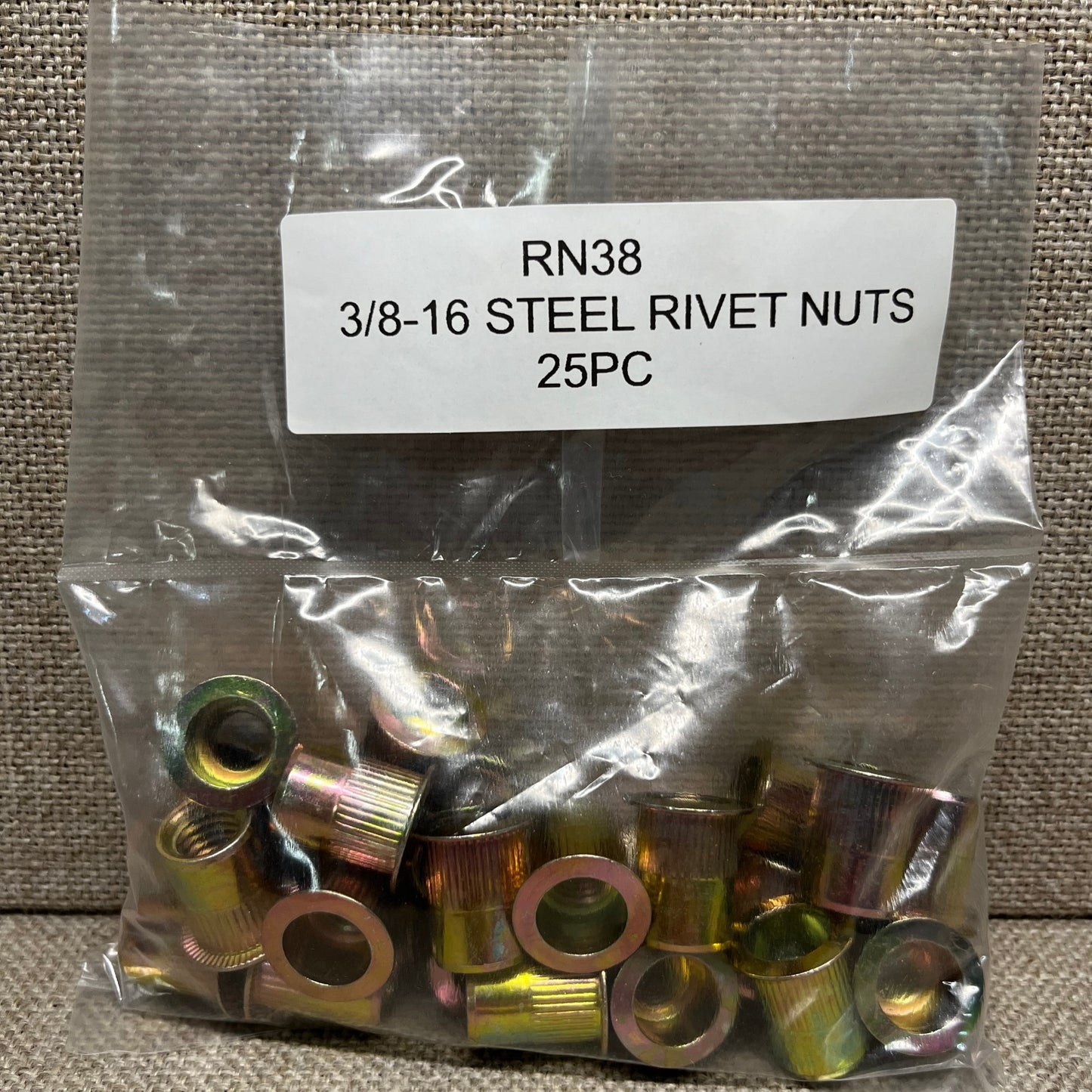 Astro Pneumatic Tool RN38-25  3/8-16 Steel Rivet Nuts (Nut Serts)