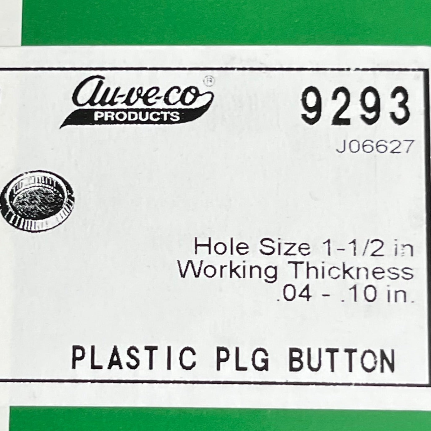 12 Plastic Plug Buttons Fits Hole Size 1 - 1/2 inch Auveco 9293 Univer ...