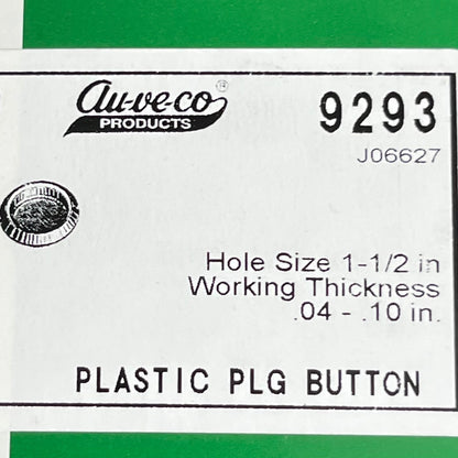12 Plastic Plug Buttons Fits Hole Size 1 - 1/2 inch Auveco 9293 Universal