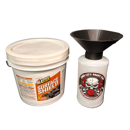 PB Blaster Surface Shield Amber Pro Undercoating Gun & Threaded Funnel - 2 Wand Kit (3 W Quart Bottles)