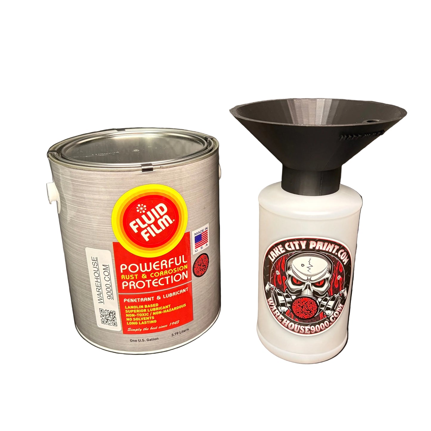 Fluid Film Amber Pro Undercoating Gun & Threaded Funnel - 2 Wand Kit (3 W Quart Bottles)