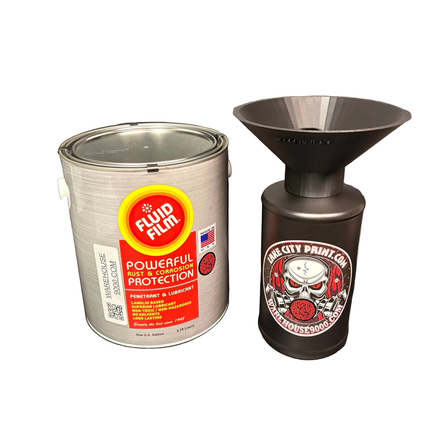 Fluid Film Amber Pro Undercoating Gun & Threaded Funnel - 2 Wand Kit (3 B Quart Bottles)