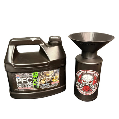 Berkebile PFC Black Pro Undercoating Gun & Threaded Funnel - 2 Wand Kit (3 B Quart Bottles)