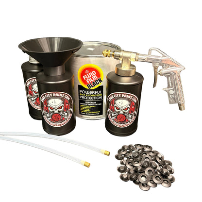 Fluid Film Black Pro Undercoating Gun & Threaded Funnel - 2 Wand Kit (3 B Quart Bottles)
