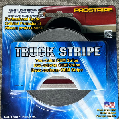 Truck Stripe R60693 Vinyl Light Brown/Maroon Silver OEM Pinstripe 5/8" x 50'