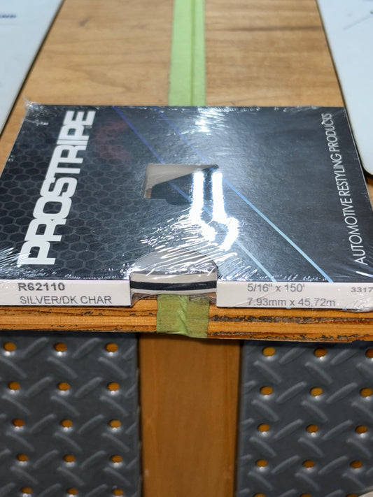 Prostripe R62110 SILVER/DARK CHARCOAL 5/16"
