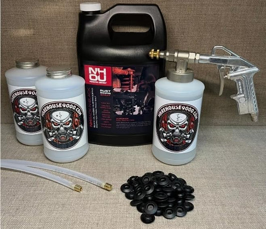 Gal NH Oil Undercoating, Pro Undercoating Gun, 2 Wands, 3 Quart Bottle, 50 Rust Plugs