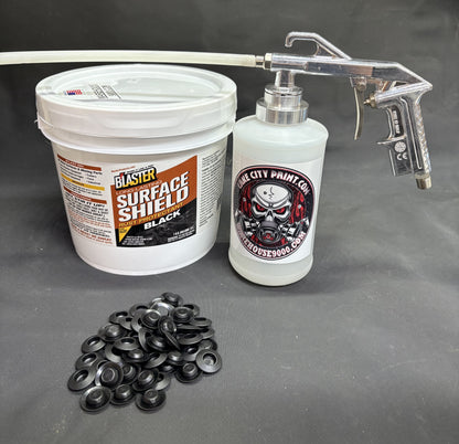 Gal. PB Blaster Black, Semi Pro Undercoating Gun, 1 Wand, 1 W Qt. Bottle, and 50 Rust Plugs