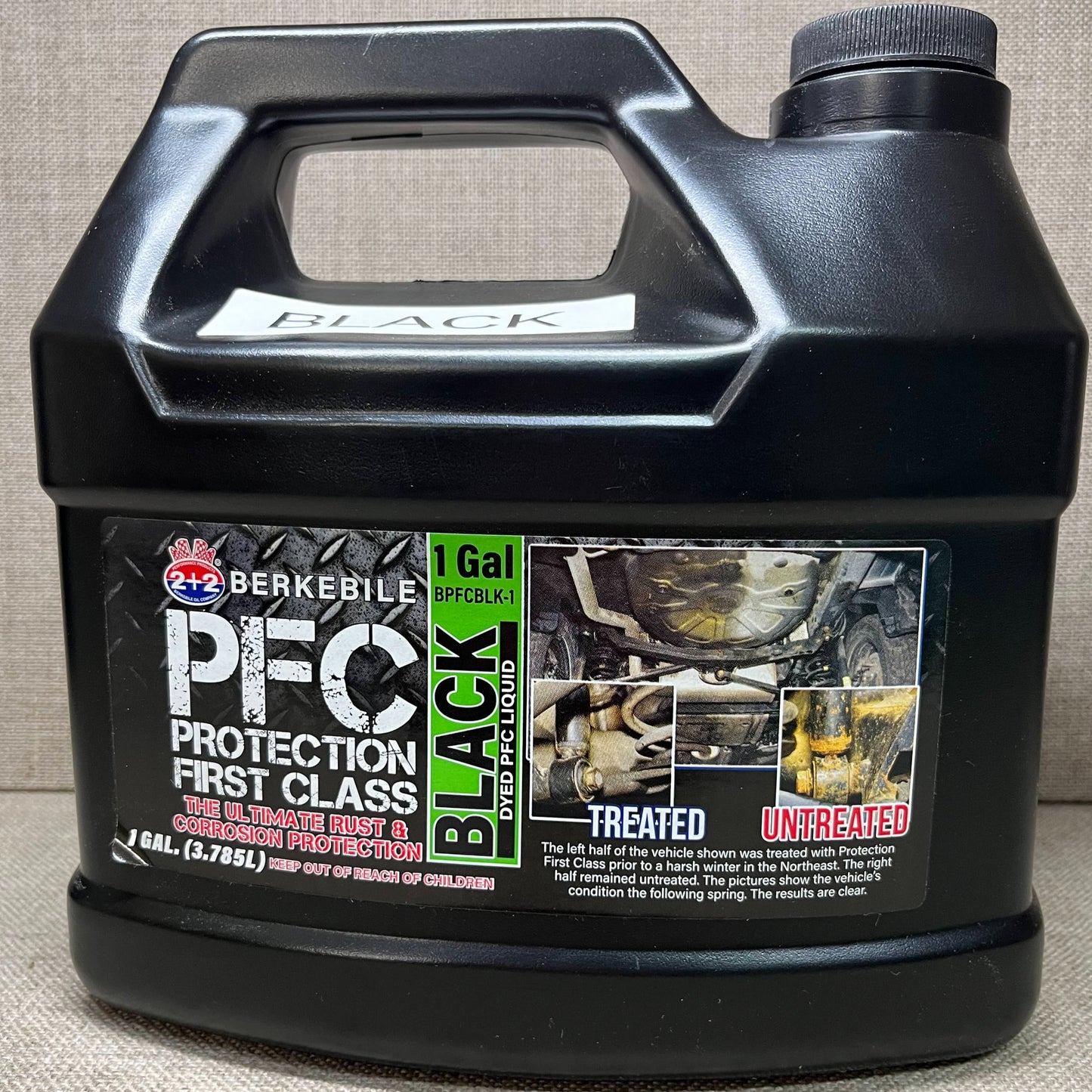 1 Gallon PFC Black, Standard Economy Undercoating Spray Gun, 1 Quart Bottle, and 50 Rust Plugs