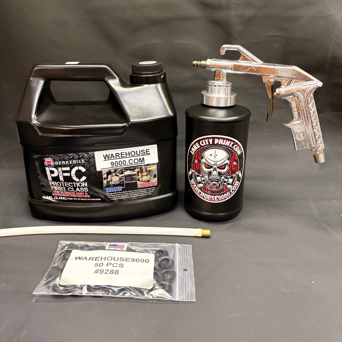 Gal. PFC Amber, Semi Pro Undercoating Gun, 1 Wand, 1 B Qt. Bottle, and 50 Rust Plugs