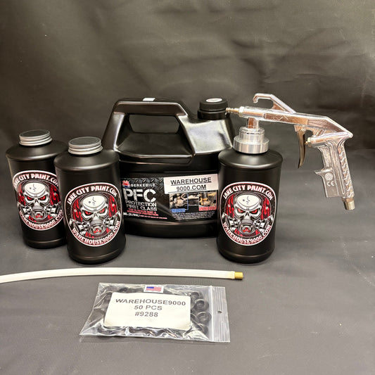 Gal. PFC Amber, Semi Pro Undercoating Gun, 1 Wand, 3 B Qt. Bottles, and 50 Rust Plugs