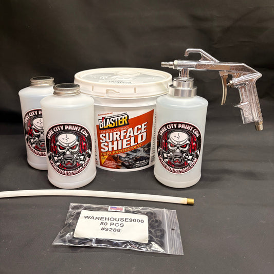 Gal. PB Blaster Amber, Semi Pro Undercoating Gun, 1 Wand, 3 W Qt. Bottles, and 50 Rust Plugs