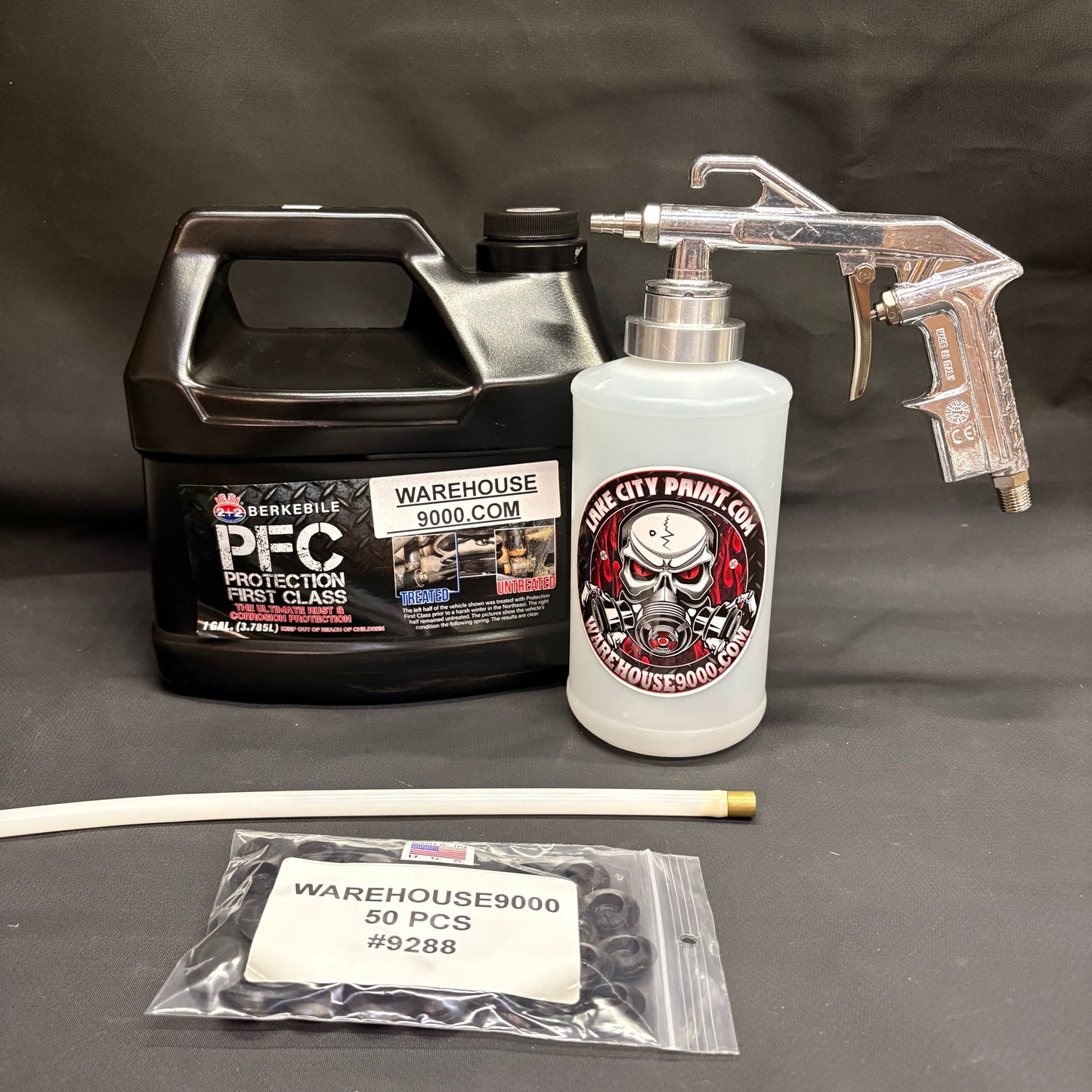 Gal. PFC Amber, Semi Pro Undercoating Gun, 1 Wand, 1 W Qt. Bottle, and 50 Rust Plugs