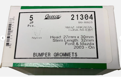 Auveco 21304 Rear Bumper Grommet With Sealer 5 pcs.