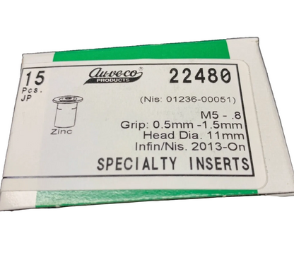 15 Auveco 22480 Specialty Insert Nut