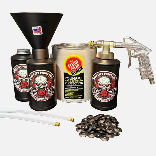 Fluid Film Black Pro Undercoating Gun & Threaded Funnel - 2 Wand Kit (3 B Quart Bottles)