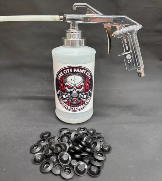 Semi Pro Undercoating Gun, Straight Wand, 1 W Quart Bottle, and 50 Rust Plugs