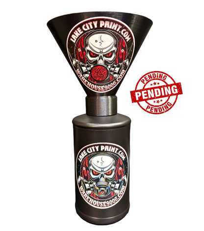 *Patent Pending* Warehouse9000 Industrial Threaded Funnel and Quart Bottle, Eliminate Product Waste with Big Mouth Easy Pour Funnel, Chemical Resistant, High Flow, Shop Grade