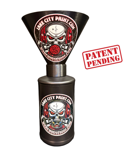 *Patent Pending* Warehouse9000 Industrial Threaded Funnel and Quart Bottle, Eliminate Product Waste with Big Mouth Easy Pour Funnel, High Flow