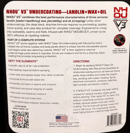 NHOU V3 Semi-Pro Undercoating Gun - Straight Wand Kit (2 B Quart Bottles)