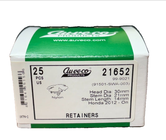 Auveco 21652 25 qty Retainers